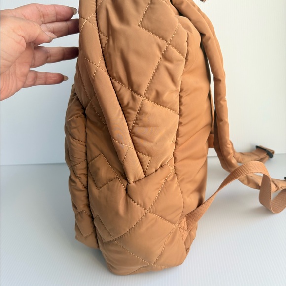 Marc Jacobs Small Quilted Nylon Backpack Book Bag Amber Brown EUC - Picture 10 of 17